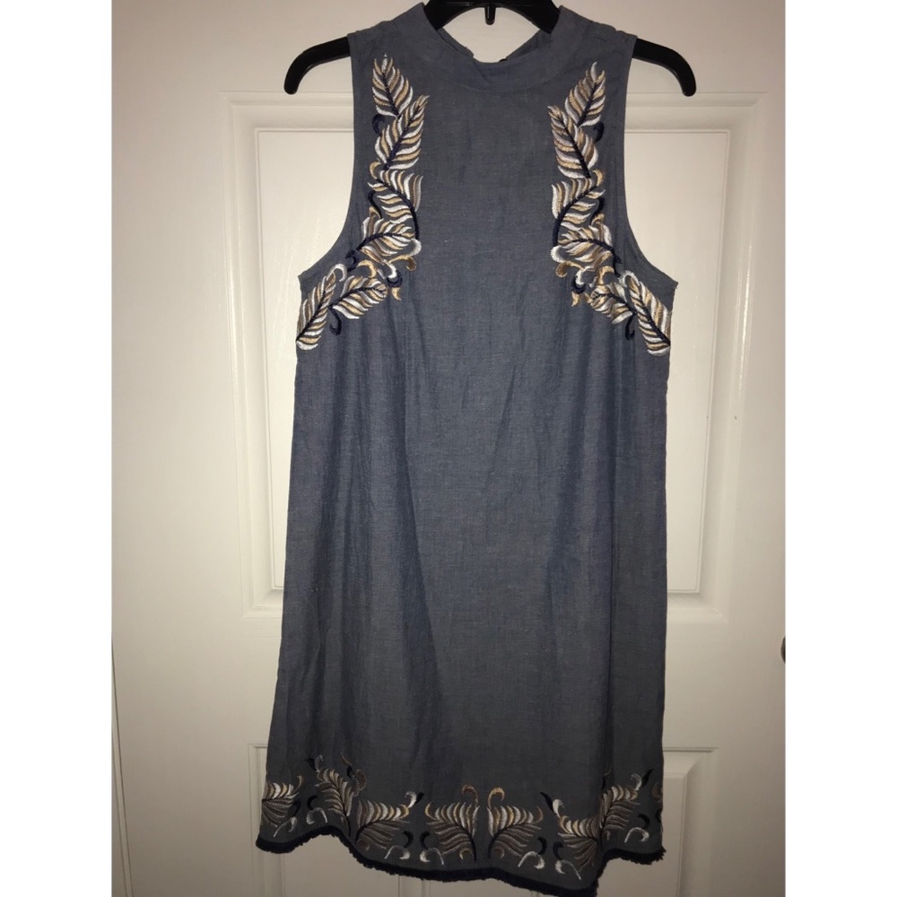 Denim floral dress